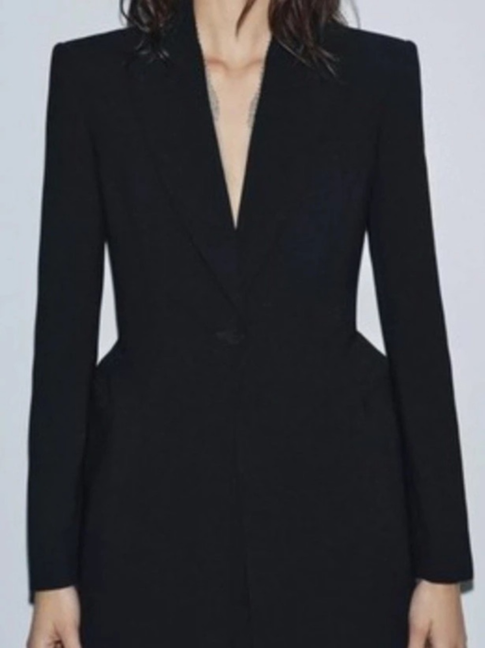 NWT Zara ZW Collection Limited Edition Fitted Blazer in Black S